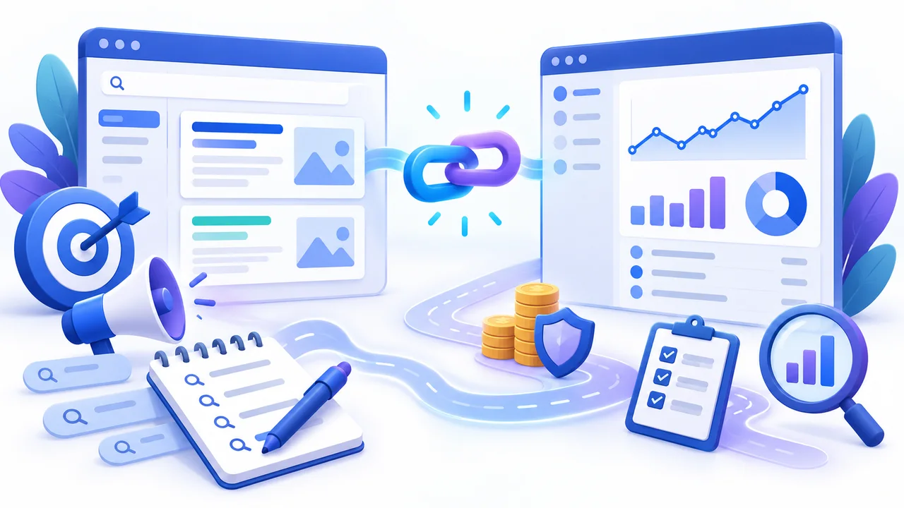 איך לקשר Google Ads ל־GA4 ולבדוק שהחשבונות הנכונים מחוברים